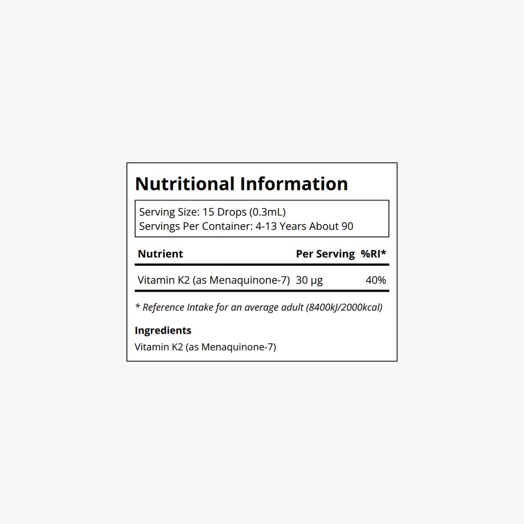 K2 (MK7) Organic Drops - Unflavoured - Image 2